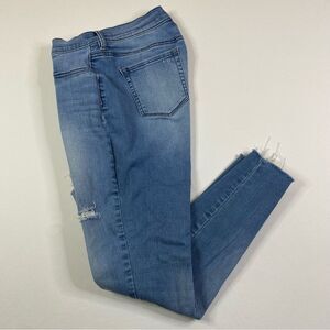 Pacsun‎ High Rise Ankle Jeggings Women's 28 Distressed Denim Stretch Raw Hem